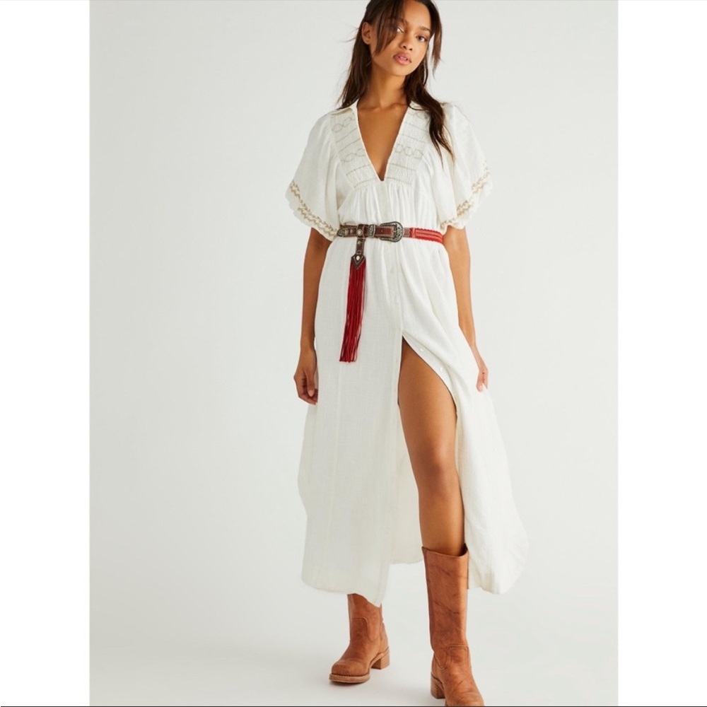 Free People Bubble Sleeve Maxi Dress
